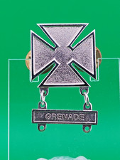 US Army Grenade Qualification Badge Bar G-23 Infantry Marksmanship Clutch Back