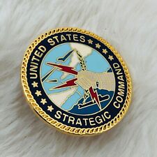 United States Air Force Strategic Command Enamel Round Lapel Pin picture