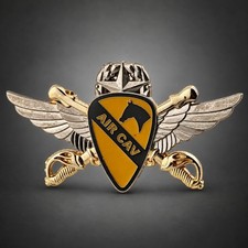 1st Cavalry Division Air Cav CSM Excellence 3D Winged Sabers Challenge Coin