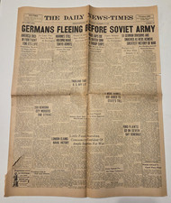 Germans Fleeing Before Soviet Army Old WW2 Newspaper Neenah Menasha WI 12/13/41