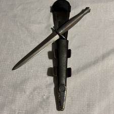 VINTAGE BRITISH BABY 9" FAIRBAIRN SYKES DAGGER STYLE FIGHTING KNIFE W/ SHEATH