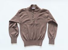 DSCP Military Army Marines Brown 100% Acrylic Sweater 5-Button Mens Sz L 42/44 picture
