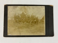 Antique Spanish American War Soldiers & Little Boy At Camp Group Photograph