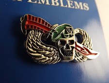 FREE SHIP Lapel Pin Green Beret Skull With Wings & Sword Knife Enamel 1"