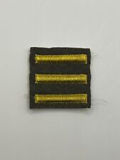 WW2 US Army Overseas Service Bars Embroidered Patch 3 Gold Bars picture