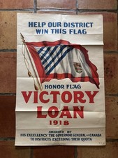 Original 1918 WWI Canadian Victory Loan Poster featuring the "Honor Flag" - #WP9