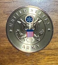 United States Army Eagle Thin Brass Adhesive Plaque Emblem Decal 2