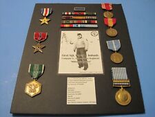 WW 2, Korea & Vietnam Vet Medals & Ribbon Bar 