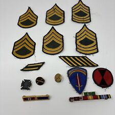 Military Patches and Pins. Lot Of 15 Pieces US ARMY Vintage Memorabilia picture