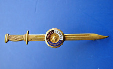 Vintage USMC Gold Sword Machete Red White Blue Logs Pin United States Marines picture