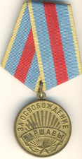 Soviet Russian star order red Medal Banner For the Liberation of Warsaw (#1016)