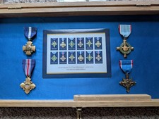 Set of ALL FOUR (4) American Military Service Crosses in Beautiful Display Case