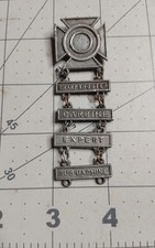 WWII US Army Sharpshooter Badge 4 Place Pot Metal Carbine Expert Submachine