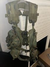 USGI LBV LOAD BEARING VEST w/ PISTOL MAG POUCH COMPASS POUCH WOODLAND CAMO picture