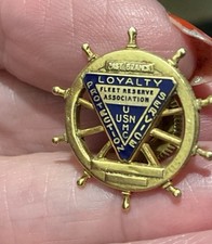 Vintage 10K Gold FLEET RESERVE ASSOC Past Branch NAVY MARINES COAST GUARD Pin
