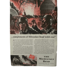 Vintage 1943 Milwaukee Road Compliments of Ad Advertisement picture