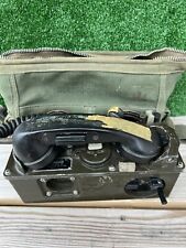 Vintage Vietnam Era TA-312/PT Field Military Telephone Set w/Case--Not Tested picture