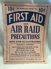 WW2 First Aid And Air Raid Precautions Phamplet 1942 picture