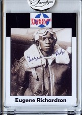 WWII -TUSKEGEE AIRMEN- Eugene Richardson Signed/Autograph/Auto Military Card