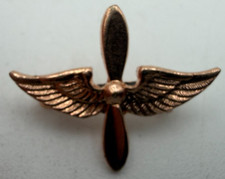 USAAF Aviation Cadet Cap Badge Pin Prop & Wings Clasp