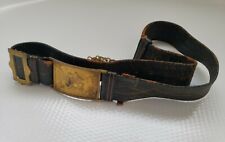 M GAR LEATHER BELT WITH BELTPLATE AND HANGER picture