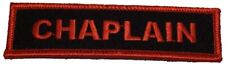 CHAPLAIN PATCH Red letters on black background - Veteran Owned Business picture