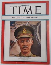Time Magazine Vtg 1945 Rare Classroom Ed UK Dempsey Hoge LeMay Rangoon Ike  picture