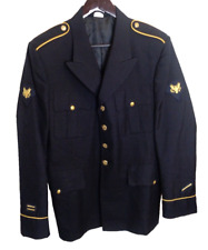 DSCP Army Blue Military Service Coat Sz 42L CLA Blazer Mens Jacket Poly/Wool picture