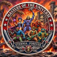 Masters of the Universe He Man Skeletor Eternia Challenge Coin 2 side Gift Ideas