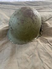 WWII M1 Steel Helmet, Front Seam, Swivel Bale, NOS Westinghouse Liner picture