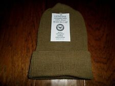NEW GENUINE MILITARY ISSUE 100% WOOL BROWN WATCH CAP COLD WEATHER HAT U.S.A MADE picture