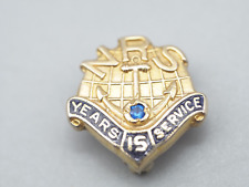 10K Gold GF & Blue Spinel Pin - US NRS 15 Year picture