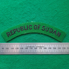 Colonial Republic Of Sudan Army Military Shoulder Title Badge