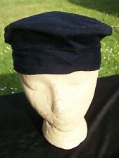 O Shanter Cap Blue Hat Navy Blue Wool Vintage 7 1/8 Sharkey Hat Co picture
