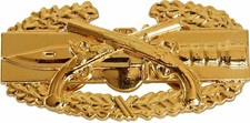 Military Police Combat Action Badge US Army MP CAB Pistols Insignia GOLD Pin