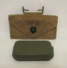 WW2 US Army M1924 1st Aid Pouch & Carlisle Packet Lee 1942 Excellent Condition picture