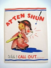 Adorable Military Birthday Card Children Dressed ARMY, NAVY & MARINE Uniforms *