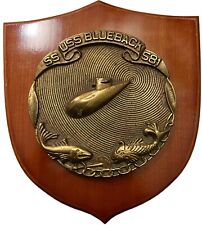USS Blueback SS 581 Brass plaque 4 lbs 5 oz 9.5x10 in polished details c7922 picture