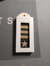 Vtg US Navy Captain O-6 Soft Shoulder Board Single Epaulet Bende & Sons In Box