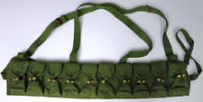 Ammo Belt Chest Bandolier Chinese Military 10-Pouch for Ammo Clips VTG 1970s picture