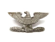 USA US Military Eagle Pin Shield Center Vintage Silver Filled picture