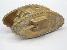 WW1 Trench Art BRASS TANK - Super Condition - Paperweight picture