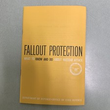 Vintage Military 1961 Fallout Protection Nuclear Attack Civil Defense Booklet