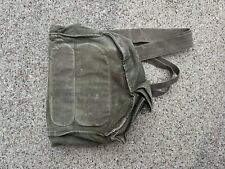 Vintage US Military Issued M17A2 Gas Mask Bag Canvas Chemical Biological Green picture