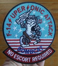 F-14 Super Sonic Attack BOMBCAT No Escort Required TOMCAT Military PATCH
