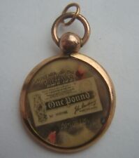 Rolled Gold WW1 Souvenir of Great War One Pound Note Pendant Locket Aug 4 1914 picture