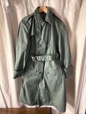 Vintage US Army Green 274 Trench Raincoat Men’s 36R Belted 1971 NOS Unworn