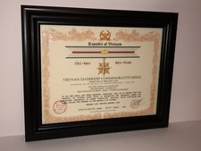 VIETNAM LEADERSHIP COMMEMORATIVE MEDAL / Brigade Level ~ Certificate
