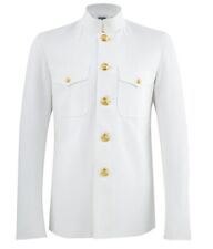 US Navy Choker Jacket Officer White Service Coat Polyester Uniform DAVIS 39R picture