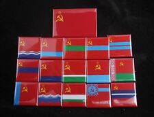 Soviet Union Socialist Republic Flag Magnet Lot Set Communist SSR Refrigerator picture